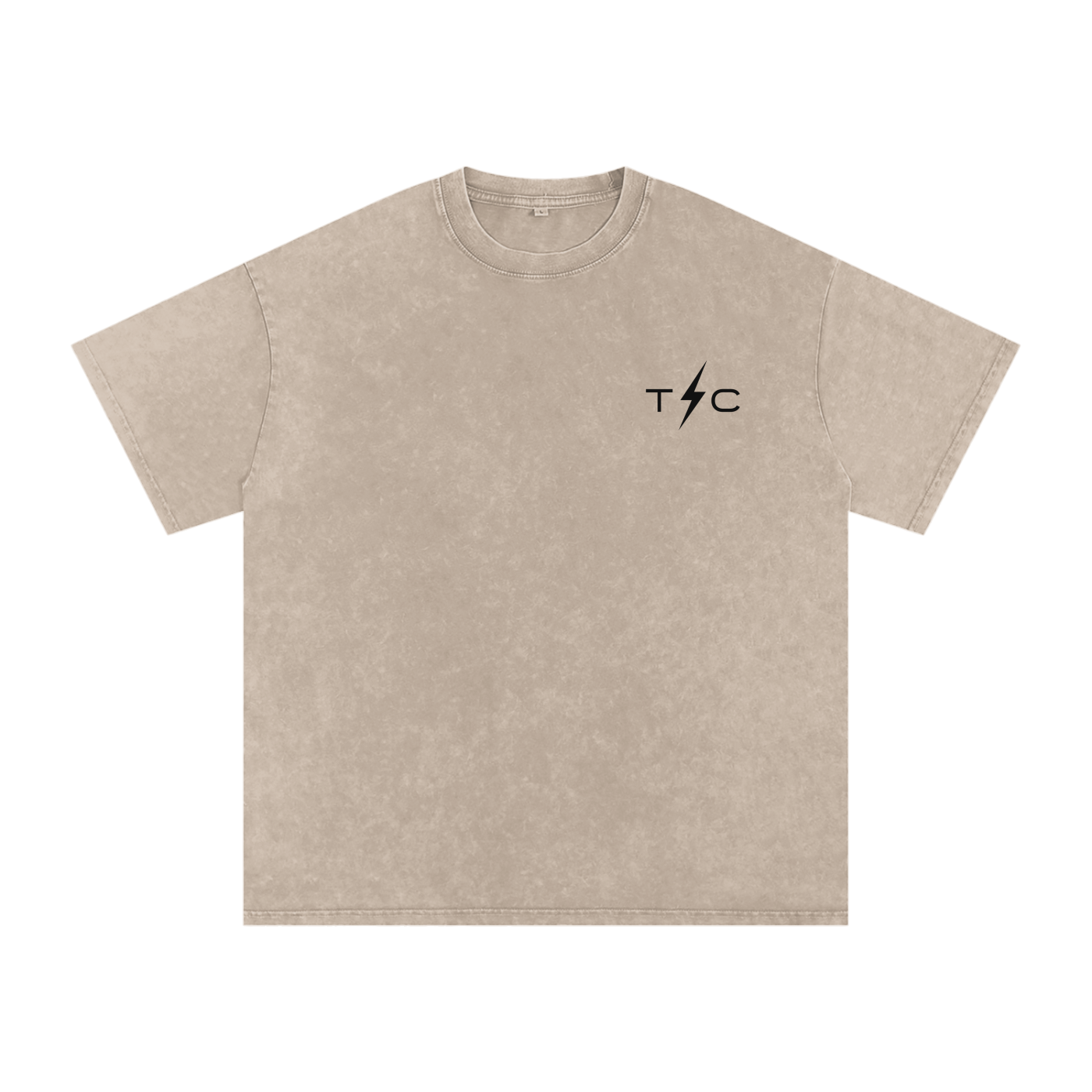 Snow Washed Oversized Cotton T-Shirt