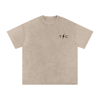 Snow Washed Oversized Cotton T-Shirt