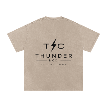 Snow Washed Oversized Cotton T-Shirt