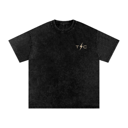 Snow Washed Oversized Cotton T-Shirt